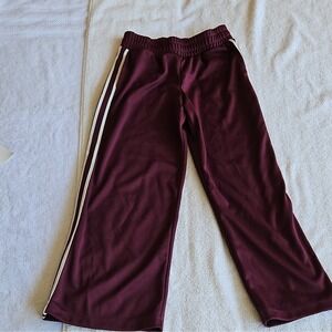 Weekend Academy Women's Track Pants Burgundy M (7-8) Recycled Polyester Wide-Leg